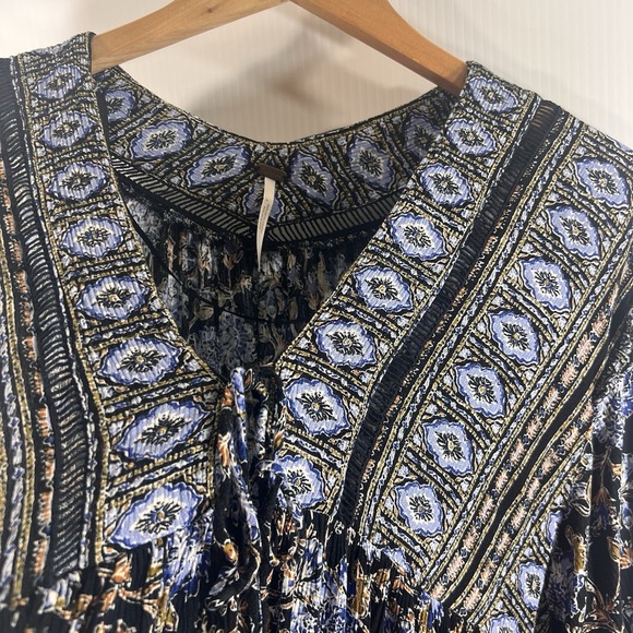 Free People Moonlight Dance Tunic Top Floral Boho Oversized Babydoll Pockets S - Picture 6 of 16
